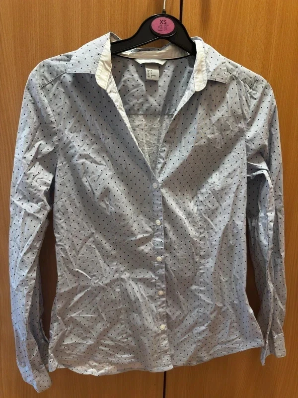 Camisa Estampada de Rayas y Topos - H&M (Talla 38) – photo 2